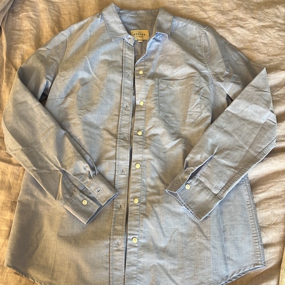 Sezane Tomboy Shirt 100% Organic Cotton Button Down size 38 - Picture 2 of 7